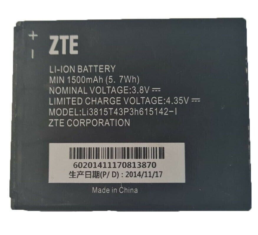 Battery LI3815T43P3H615142 For AT&T ZTE Zinger Z667 Z667T Whirl 2 Z667