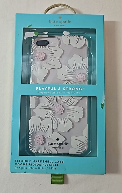 Kate Spade Protective Case for iPhone 6 6s 7 8 Plus Clear White Floral Cover