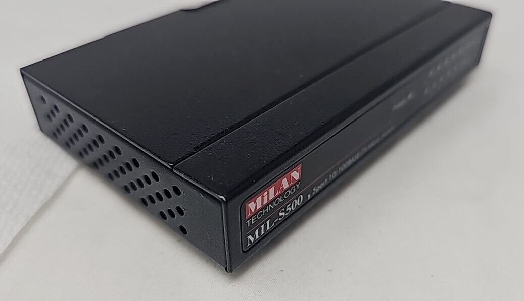 Milan MIL-S500 5 Port 10/100 Base-TX Compact Ethernet Transition Network Switch