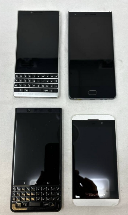 4 Lot BlackBerry Motion Keyone Z10 Key2  As IS Untested Wholesale Mobile READ