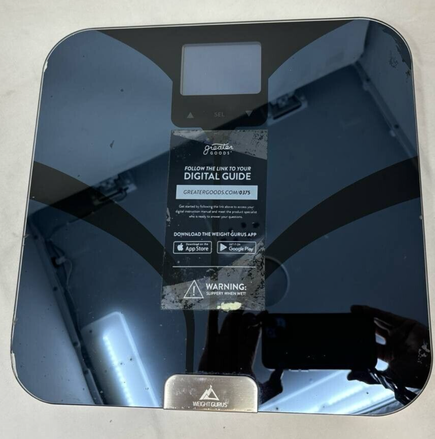 Greater Goods Bluetooth Bathroom Smart Scale Lean Mass Body Metrics Android iOS