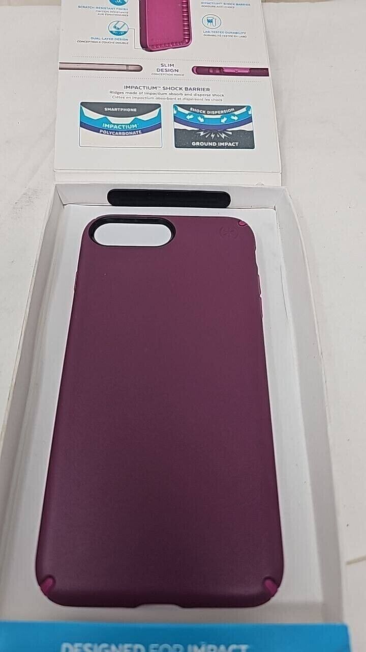 Speck Presidio Case for iPhone 6 6s 7 8 Plus Slim Protection Syrah Purple Pink