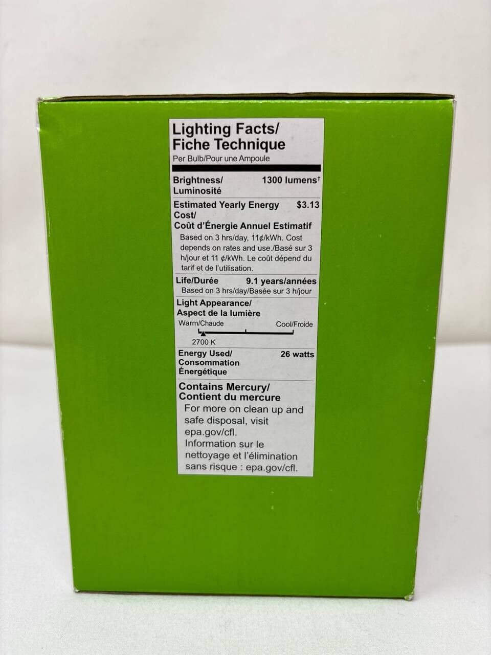 2 X GE Indoor Fluorescent Floodlight Bulb Soft Daylight Bright 26W R40 1300 Lum