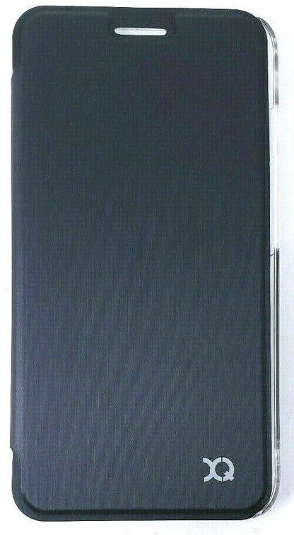 Xqisit Clear Black Flap Cover Adour Protective Flip Book Case for Huawei Y5