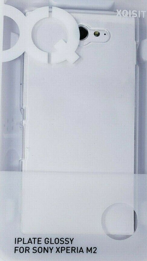 Clear Xqisit iPlate Glossy Case For Sony Xperia M2 Transparent Cover Original