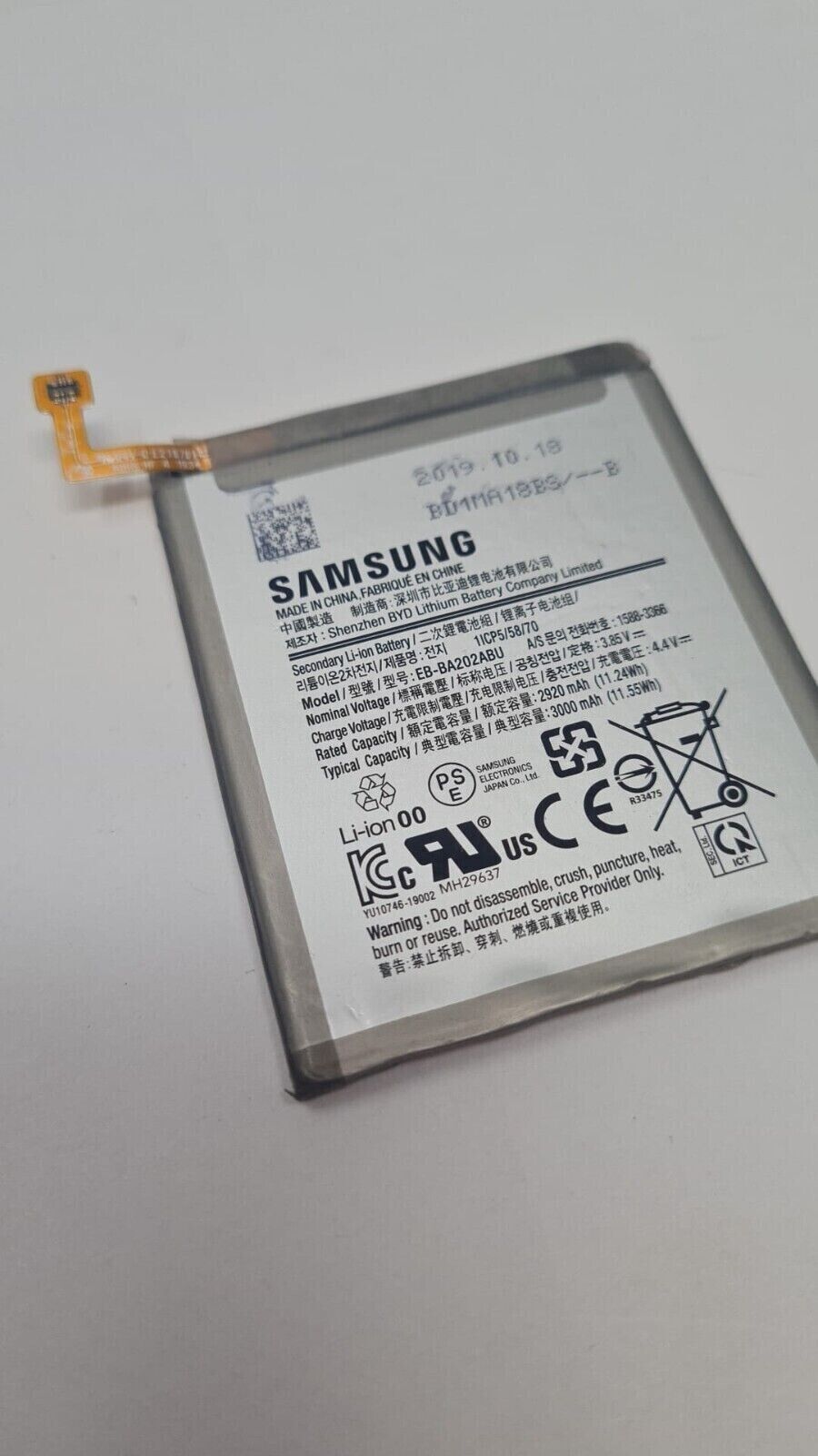 Battery EB-BA202ABU For Samsung Galaxy A10E A20E SM-A102U SM-A202U 4.4V BA202