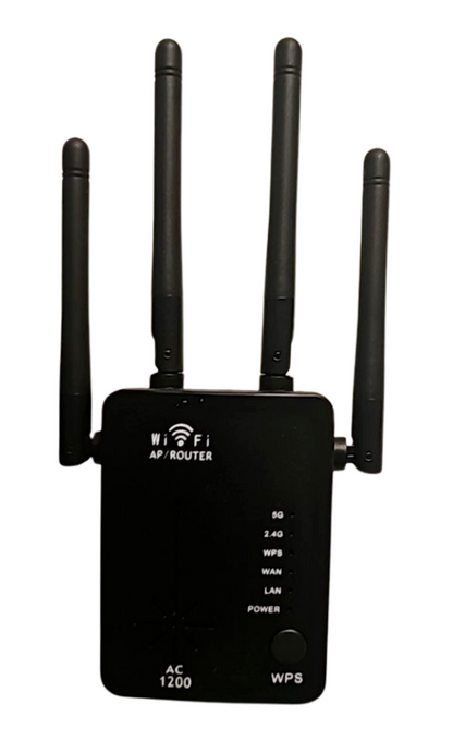 WiFi Range Extender Dual Band Wireless Internet Signal Booster Amplifier Black