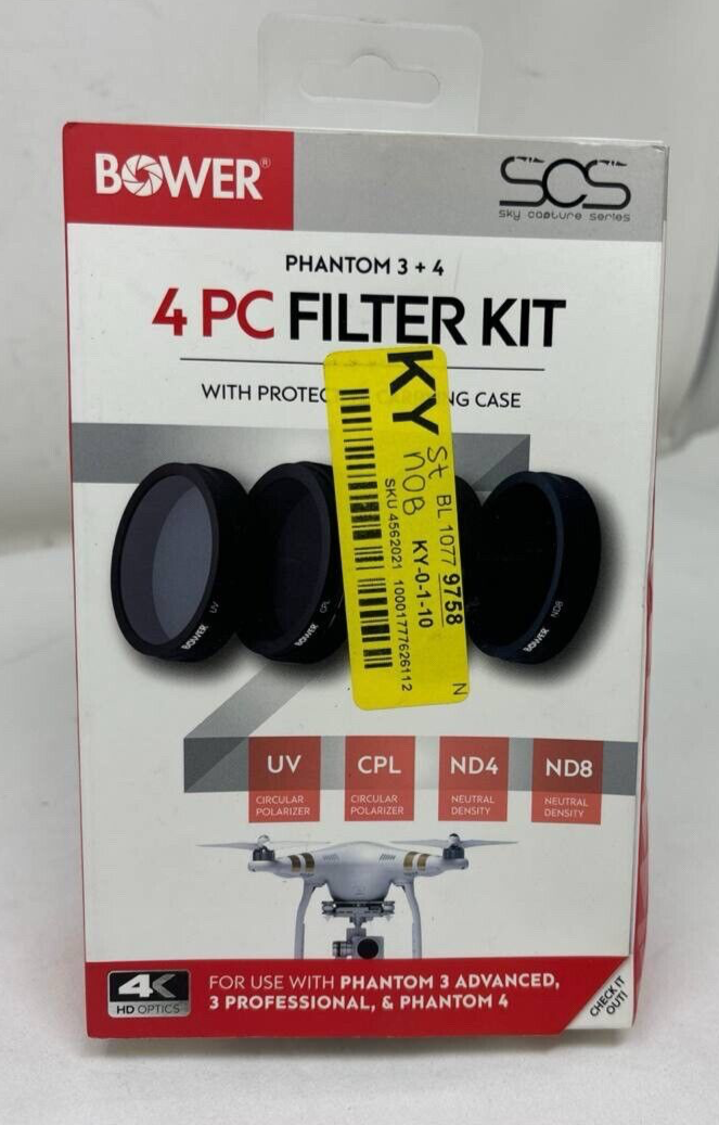 4 Pack Bower Sky Capture Series  Filter for Phantom 3 Professional & Advanced