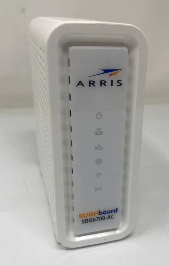 Arris SURFboard SBG6700AC Cable Modem WiFi AC1600 Router DOCSIS 3.0 White OEM