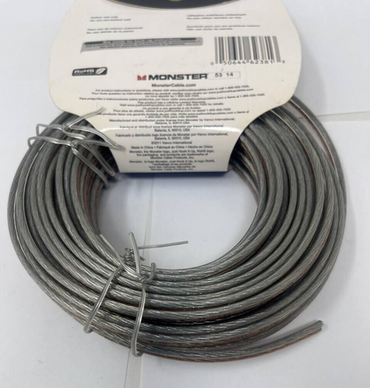 Monster Economy Speaker Wire Roll Cable 2 Conductor Just Hook it Up 50ft LONG