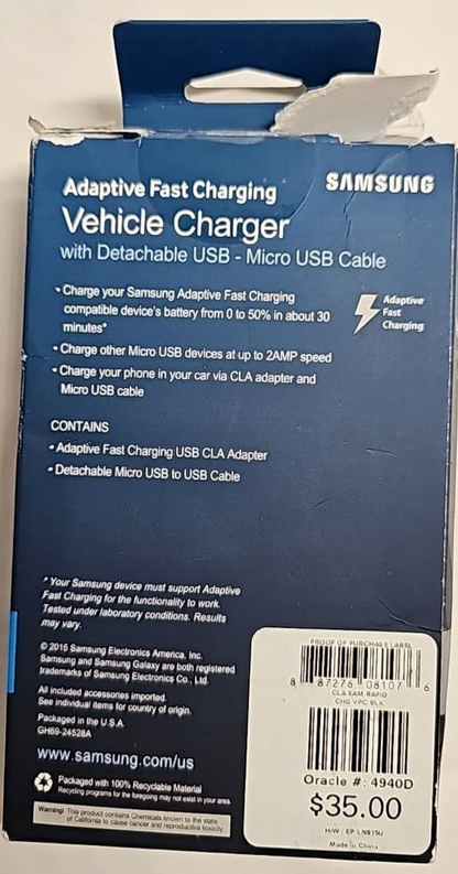 Samsung Adaptive Car Charger USB Fast Charging Huawei Motorola Apple Universal