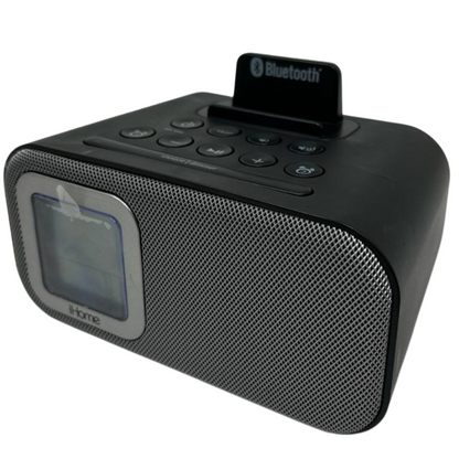 iHome IBT22A Dual Alarm Clock Bluetooth Stereo Speaker USB Charging FM Radio