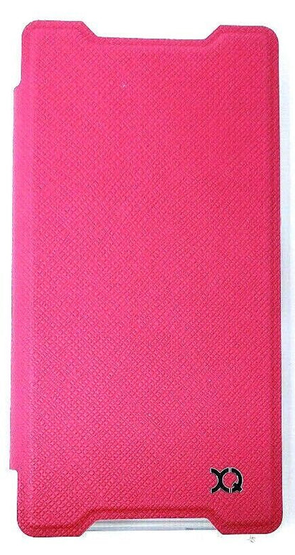 Xqisit Pink Clear Flap Case Adour Foldable Cover For Sony Xperia Z5 Book Folio