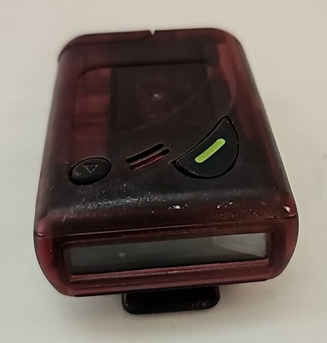 Portable Beeper Tone Pager Vibrate Small Alert Two Button Easy Use Vintag READ