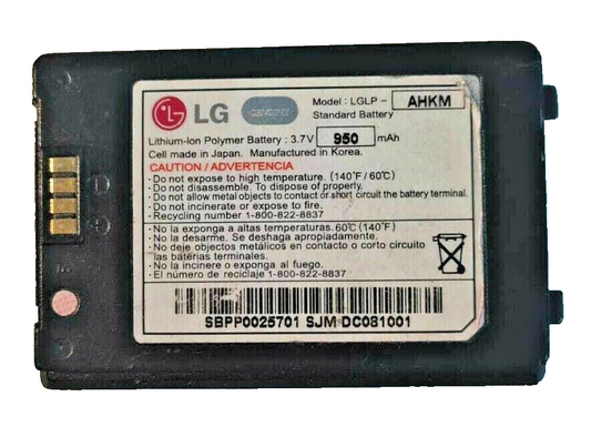 Battery LGLP-AHKM For LG ENV2 VX9100 Black 950mAh External Original Mint OEM