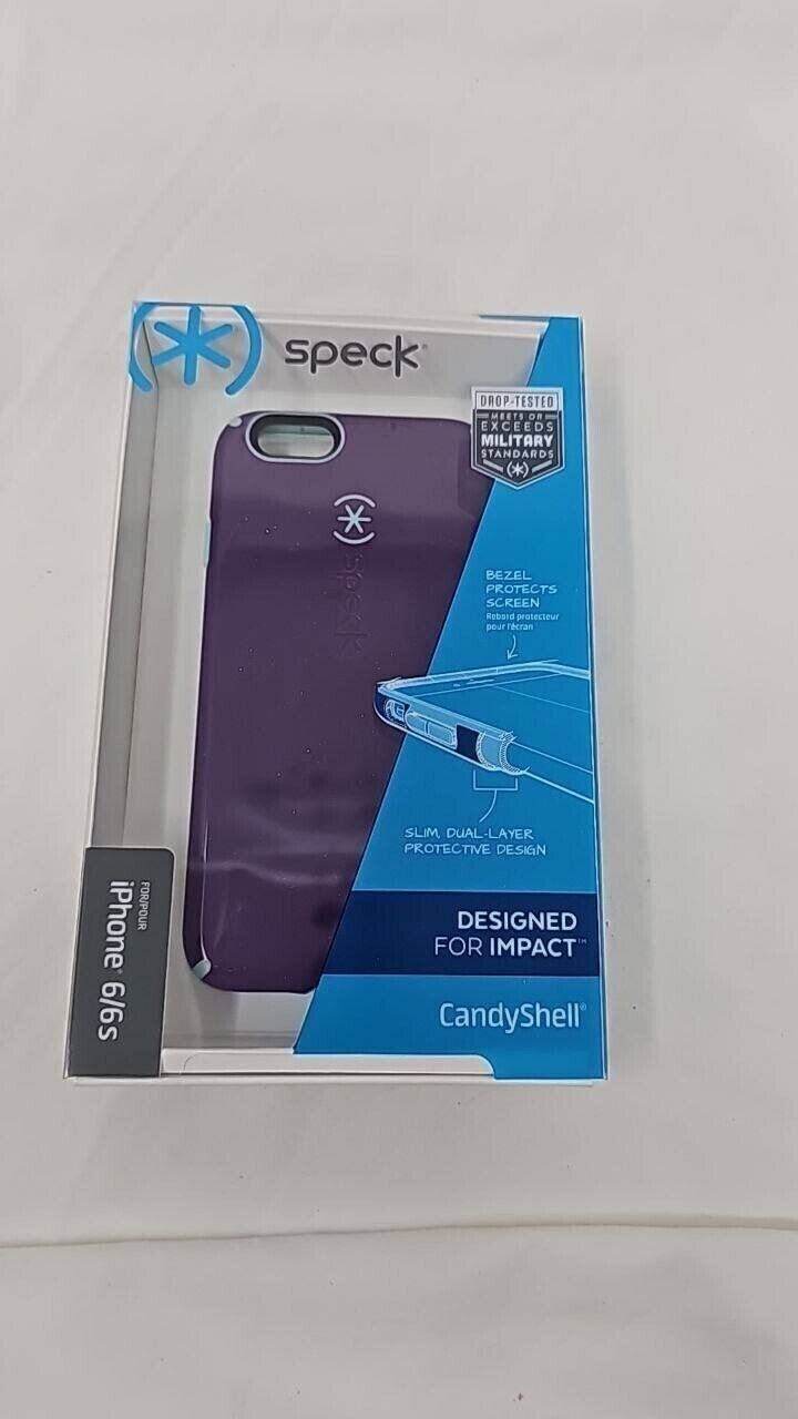 Speck CandyShell Case for Apple iPhone 6 6s Slim Back Cover Acai Purple Green