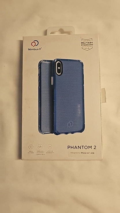 Nimbus9 Phantom 2 Case for Apple iPhone XS Max Pacific Blue Transparent Cover