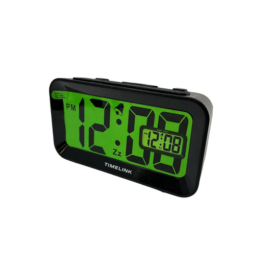 Timelink Desk Alarm Clock with 8 Minute Snooze Light Up 2" Large Numbers Display