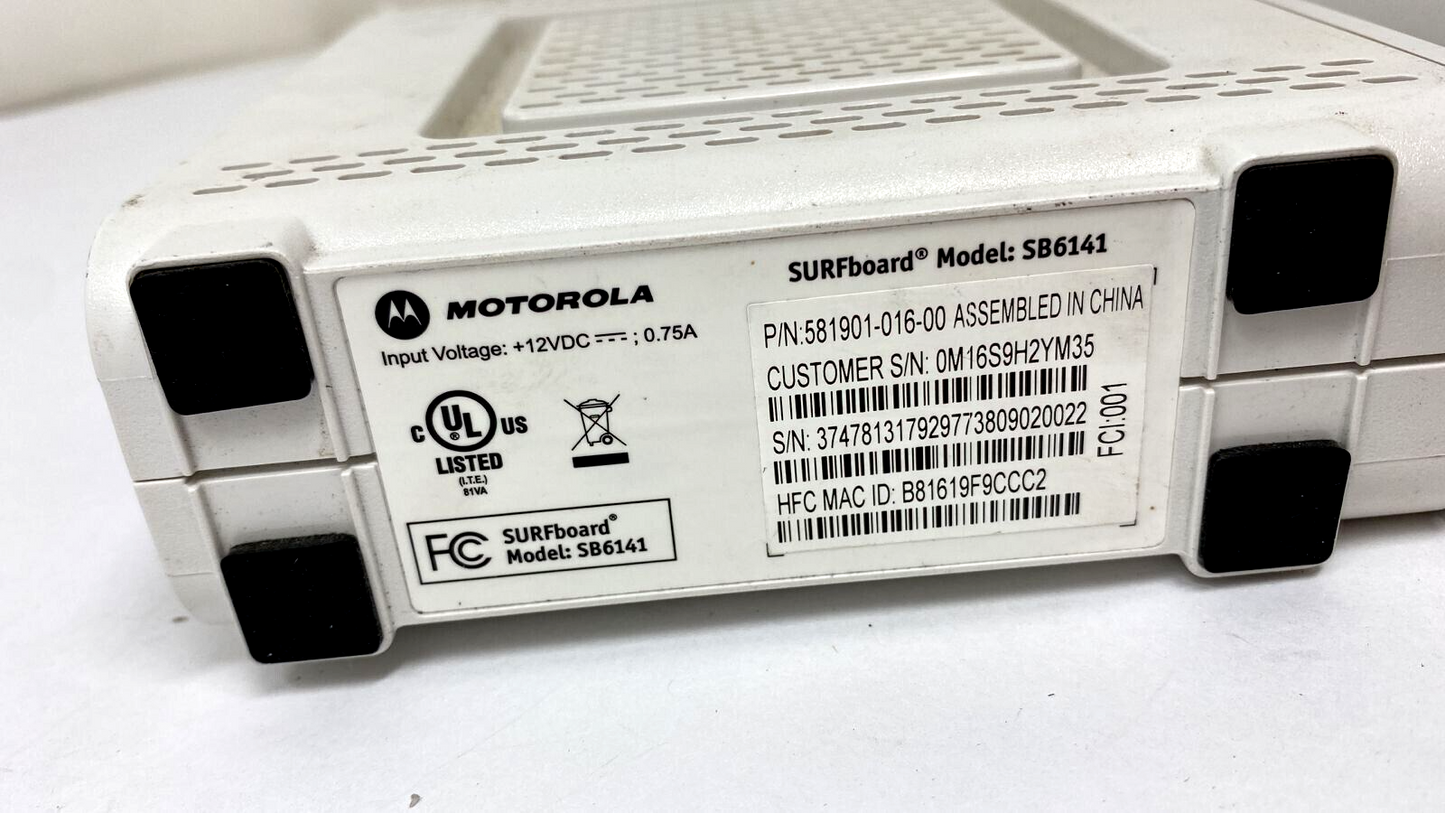 Motorola Surfboard SB6141 WiFi Gigabit Cable Modem DOCSIS 3.0 Device Only OEM