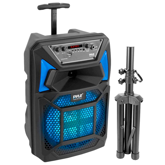 Pyle Pro Wireless Bluetooth Portable PA Speaker Karaoke Sound System Black 400W