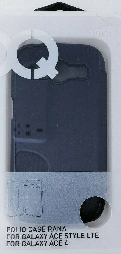 Xqisit Black Cover Folio Rana for Samsung Galaxy ACE 4 & ACE Style LTE Case