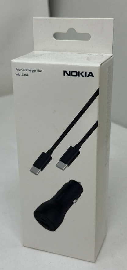 Nokia Car Fast Charger Charging USB USB-C Universal for Phones Earbuds Tablets