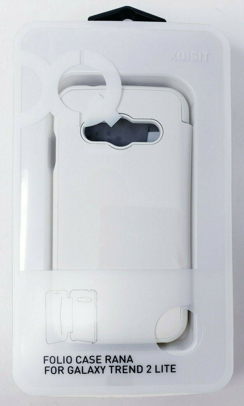 White Xqisit Folio Case Rana For Samsung Galaxy Trend 2 Lite Book Folio Cover