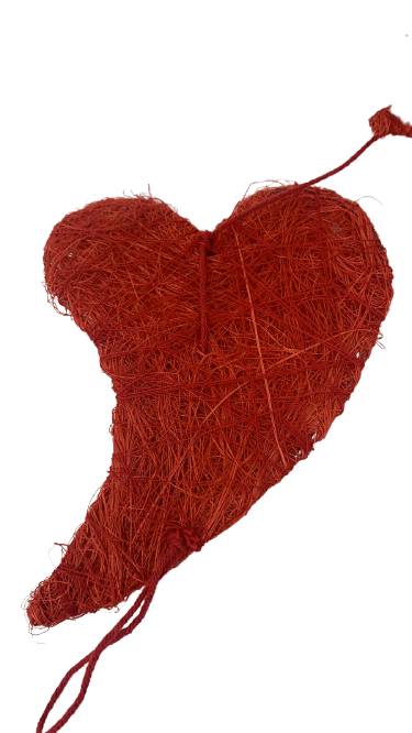 5 Lot Heart Garlands Jute Strings Room Decor Valentine Day Hanging Bunting 60 in