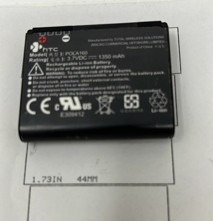 Battery POLA160 For HTC Touch Cruise P3650 Polaris 100 O2 XDA Orbit 2 Dopod P860