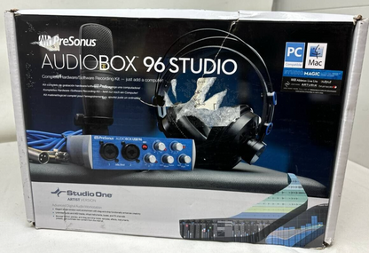 Presonus Audiobox USB 96 Recording Kit USB Advanced Audio Interface 2 Channel