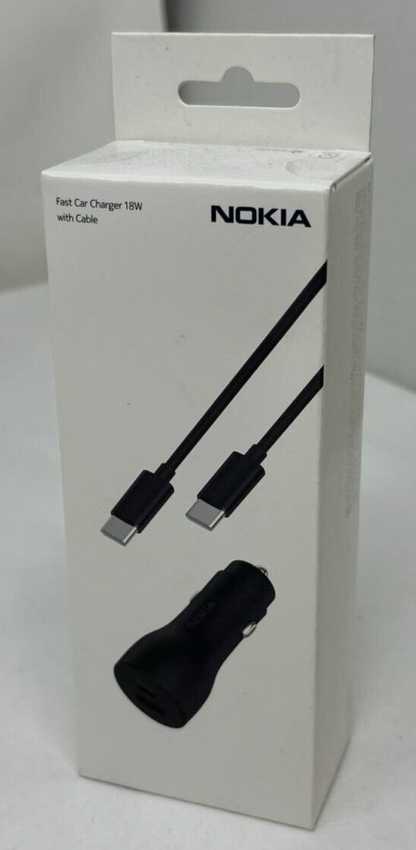 Nokia Car Fast Charger Charging USB USB-C Universal for Phones Earbuds Tablets