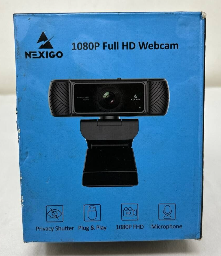 NexiGo 1080P 60FPS Webcam Streaming USB Autofocus Video Camera with Mic for PC