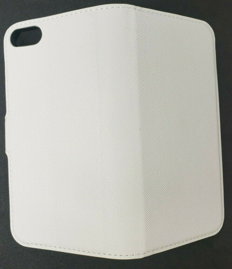 White Xqisit Wallet Case Viskan for iPhone 5 5S SE 1st Gen Book Folio Cover