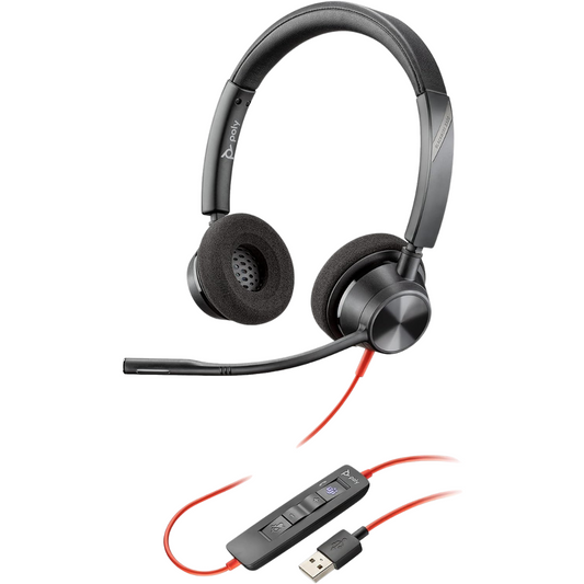 Plantronics BW3320 Wired USB Stereo Headset On The Ear For PC Laptop