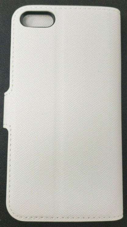 White Xqisit Wallet Case Viskan for iPhone 5 5S SE 1st Gen Book Folio Cover