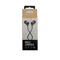 House Of Marley Smile Jamaica Wired Earbuds 9mm Drivers In Ear Microphone Black