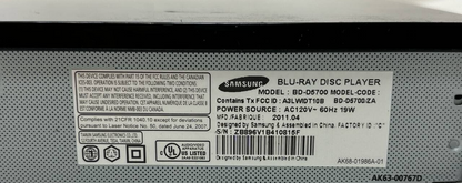 Samsung BD-D5700 3D Blu-Ray DVD Player Full HD 1080P Smart WiFi Streaming OEM