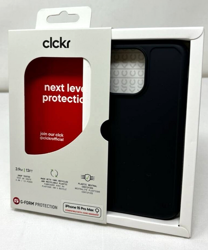 Clckr G-Form Carbon MagSafe Case for iPhone 15 Pro Max 6.7" Black Solid Cover