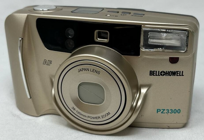 Bell and Howell PZ3300 35mm Compact Camera Shoot & Film Zoom 38-120mm Gold