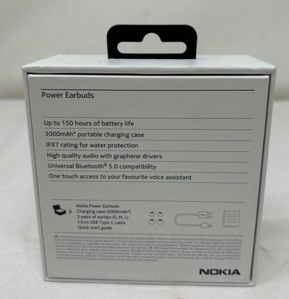 Nokia Power Earbuds In Ear Headphones True Wireless with Charging Case 150 Hours