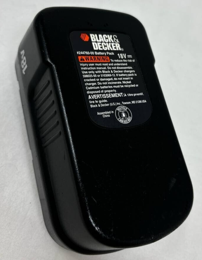 Battery  Replacement Black & Decker 18v 244760-00 1500 mAh For FS180BX FS18BX