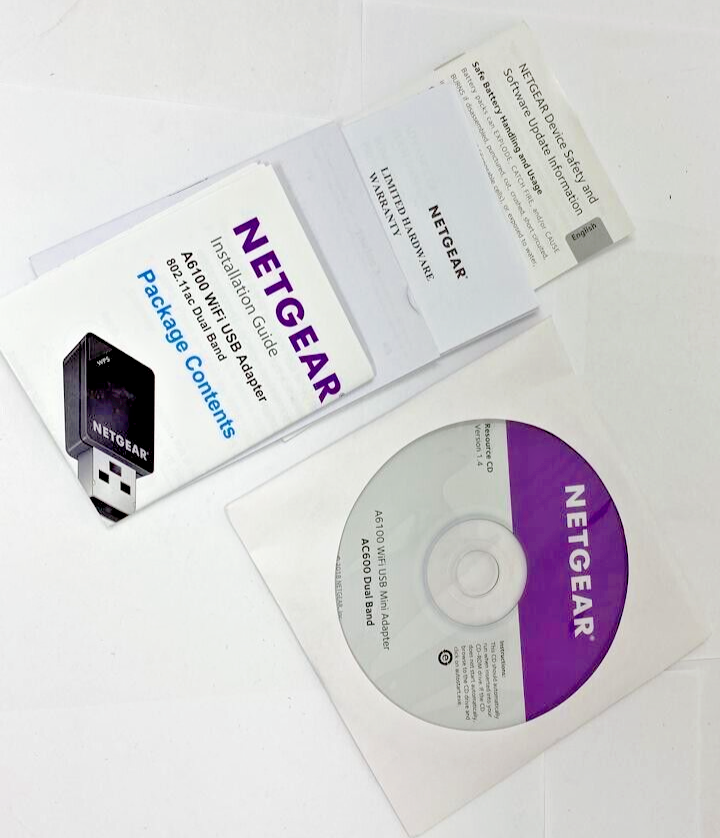 Netgear A6100 WiFi USB 2.0 Wireless Mini Adapter for Desktop PC AC600 Dual Band