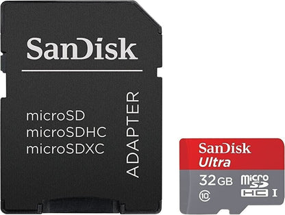 SanDisk Ultra Plus Micro SDHC Memory Card 32GB Class 10 and Adapter Original