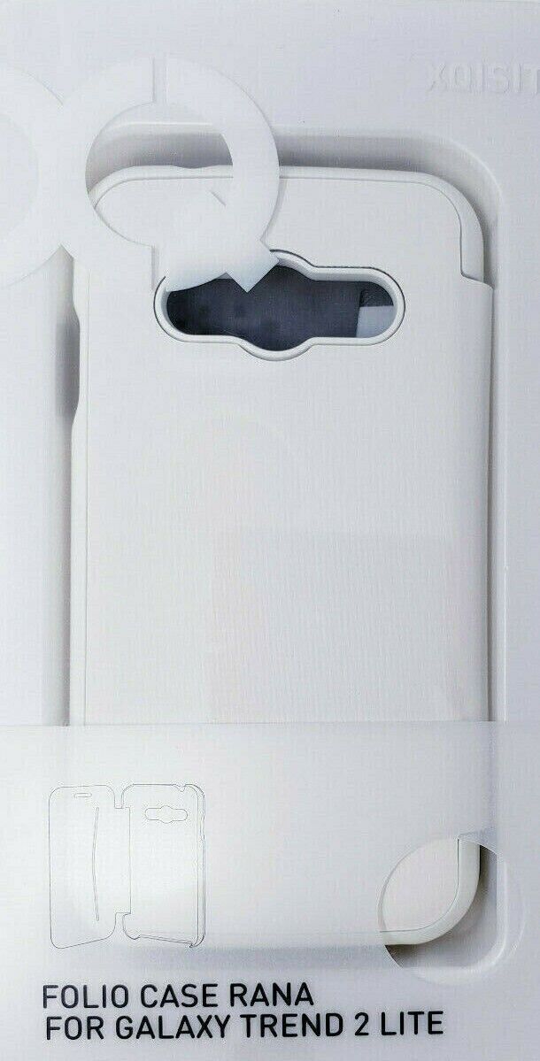 White Xqisit Folio Case Rana For Samsung Galaxy Trend 2 Lite Book Folio Cover