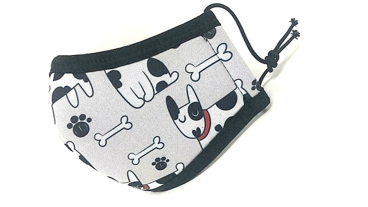 Adjustable Face Mask Dog Bone Cute Vet M Adult Youth Washables for Winter