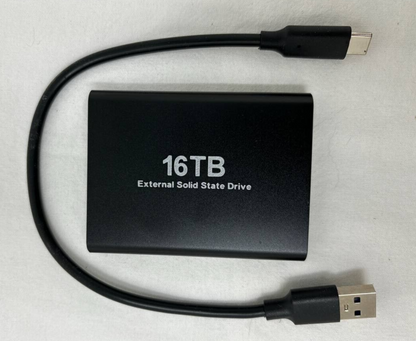 Portable SSD Mobile Storage External Hard Drive Enclosure 16TB USB 3.1 Type C