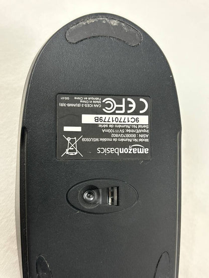 AmazonBasics MSU0939 Wired Optical Tracking Mouse USB Corded Ambidextrous