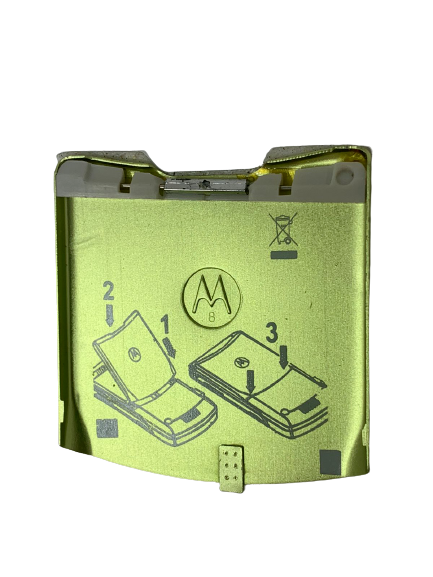 Back Door Fits Motorola Razr V3 GSM Battery Cover Lime Green Metallic OEM