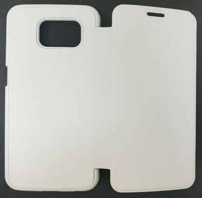 White Xqisit Rana Folio Case For Samsung Galaxy S6 Protective Book Cover