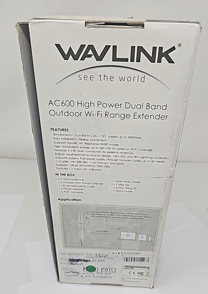 Wavlink AC600 WiFi Range Extender Dual Band Signal Booster Internet Amplifier